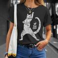 陽気な猫 太極拳ポーズ 格闘技 陰陽バランス Tシャツ 彼女への贈り物