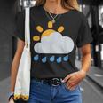雨雲の向こうの太陽 Tシャツ 彼女への贈り物