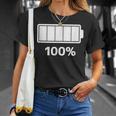 電池【100】バッテリー おもしろ 面白い ギャグ ネタ ウケ狙い 笑える ユーモア お笑い 個性的な Tシャツ 彼女への贈り物
