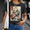 面白い 漫画 アニメ 日本美術 カワウソ ギターを弾く ロック Tシャツ 彼女への贈り物