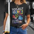 面白い80年代レトロtシャツ 1980年代パーティーギフト ターンテーブルカセット Tシャツ 彼女への贈り物