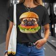 面白いtシャツ パグ 犬 ハンバーガー メンズ 犬好き グッズ かわいい おもしろ 面白い 服 ネタ Tシャツ 彼女への贈り物