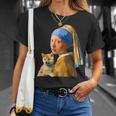 面白いtシャツ 柴犬 フェルメール わんこ メンズ 犬好き グッズ かわいい おもしろ 面白い 服 ネタ Tシャツ 彼女への贈り物