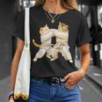 面白いtシャツ 猫 柔道 ネコ メンズ 猫好き グッズ おもしろ 面白い 服 ネタ にゃんこ 猫の下僕 柔術 Tシャツ 彼女への贈り物