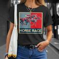 面白いtシャツ 馬tシャツ 競馬 馬 レース 乗馬 ジョッキー メンズ おもしろ 面白い グッズ ネタ 男性用 レトロ Tシャツ 彼女への贈り物