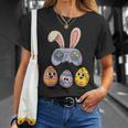 面白いイースタービデオゲームコントローラーと卵 Tシャツ 彼女への贈り物