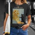 面白いゴッホ ひまわり 猫 ミーム ゴッホ アート Tシャツ 彼女への贈り物