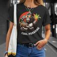 面白いゴリラココナッツグラフィックデザインギフトアイデア Tシャツ 彼女への贈り物