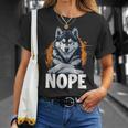 面白いハスキー T、犬の飼い主のための面白い犬の散歩服 Tシャツ 彼女への贈り物