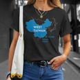 面白い中国地図西台湾 Tシャツ 彼女への贈り物