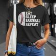 食べる、寝る、野球を繰り返す、野球選手、面白い、野球 Tシャツ 彼女への贈り物