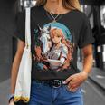 馬のファンのためのアニメガールの象徴的な乗馬デザイン。 Tシャツ 彼女への贈り物