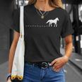 馬の線路、馬蹄、乗馬。 Tシャツ 彼女への贈り物