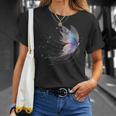 魔法の蝶 神秘的な蝶 銀河 星 Tシャツ 彼女への贈り物