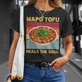 麻婆豆腐 魂を癒す 中華料理 ファン 面白い レトロ Tシャツ 彼女への贈り物