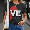 ２人で着るとハートが出来る Loveの文字になる 「Ve」カップル 恋人 Tシャツ 彼女への贈り物