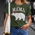 Mama Bear Xmas Buffalo Plaid Lights Matching Family Pajama Tシャツ 彼女への贈り物