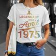 50Th Birthday 1975年4月生まれ 50歳 ヴィンテージ 長袖tシャツ Tシャツ 彼女への贈り物