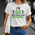 66歳の誕生日 野球 66歳 野球選手 誕生日 Tシャツ 彼女への贈り物