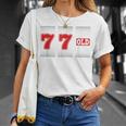 77 歳 喜寿 77歳 77才 お祝い 男性 女性 喜寿祝い 父 母 きじゅ 誕生日 スロット パチスロ Tシャツ 彼女への贈り物