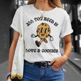 All You Need Is Love And Cookies レトロ 70年代 かわいい ハッピークッキー 長袖tシャツ Tシャツ 彼女への贈り物