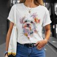 Arte Gráfico De Perro Maltés Para Mascotas Maltés Camiseta unisex Regalos para ella