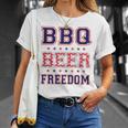 Bbq Beer Freedom Tシャツ 彼女への贈り物