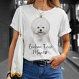 Bichon Frisé Dog Mom ビションフリーゼママかわいい子犬犬の所有者ビションフリーゼ犬 Tシャツ 彼女への贈り物