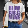 Big Print スローガン Blow Bubbles Not Bombs Rave Classic Tシャツ 彼女への贈り物