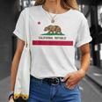 California Republic ノベルティ カリフォルニアベア カリフォルニアフラッグ Tシャツ 彼女への贈り物