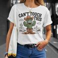 Can't Touch This Cactus Cowboy ウエスタンカートゥーン ユーモア Tシャツ 彼女への贈り物