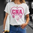 Cna認定看護助手患者ヘルスケア ピンク Tシャツ 彼女への贈り物