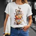 Coffee Is Life 愉快なコーヒー好きのギフト Tシャツ 彼女への贈り物