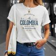 Colombia レトロなスタイルのヴィンテージコロンビア Tシャツ 彼女への贈り物