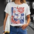 Coquette Bow Game Day Baseball Softball Cheer Mom Vintage T-Shirt Gifts for Her