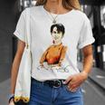 Daw Aunganuu Kyi-Signature 長袖tシャツ Tシャツ 彼女への贈り物