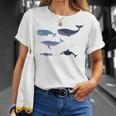 De Ballena Para Los Amantes De Las Ballenas Azul Beluga Orca Y Más Camiseta unisex Regalos para ella