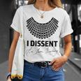 I Dissent Rbg Ruth Bader Ginsburg Derechos De La Igualdad Camiseta unisex Regalos para ella