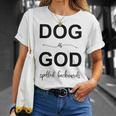 Dog Is Godpelled Backwards-面白い犬の言葉 Tシャツ 彼女への贈り物
