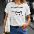 I Don'tpeak Japanese 皮肉huh ウイルス猫ミーム Tシャツ 彼女への贈り物