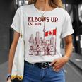 Elbows Up Canada Est 1867 カナダ国旗 カナダ地図 カナダ Tシャツ 彼女への贈り物
