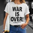 Exclusive War Is Over ご希望の場合限定ブラックプリント Tシャツ 彼女への贈り物
