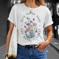 Floral Butterflies Democrat President Liberal T-Shirt Gifts for Her