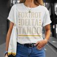 Foxtrots Deltas Tangos Resist Camo Camouflage Parks Hunting T-Shirt Gifts for Her