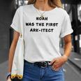 Clean Bible Character Humor – Noah The Ark-Itect Joke Tシャツ 彼女への贈り物