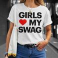Girls Love Mywagaying Girls Love Mywagの引用 Tシャツ 彼女への贈り物