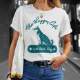 The Happy Life Withhiba Dog かわいい柴犬 黒柴 赤柴 Tシャツ 彼女への贈り物