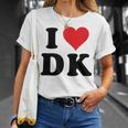 I Heart Dk Initials I Love DK First And Last Name D K Tシャツ 彼女への贈り物
