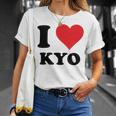 I Heart Kyo ファーストネーム I Love パーソナライズ Tシャツ 彼女への贈り物