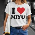 I Heart Miyu ファーストネーム I Love パーソナライズ Tシャツ 彼女への贈り物